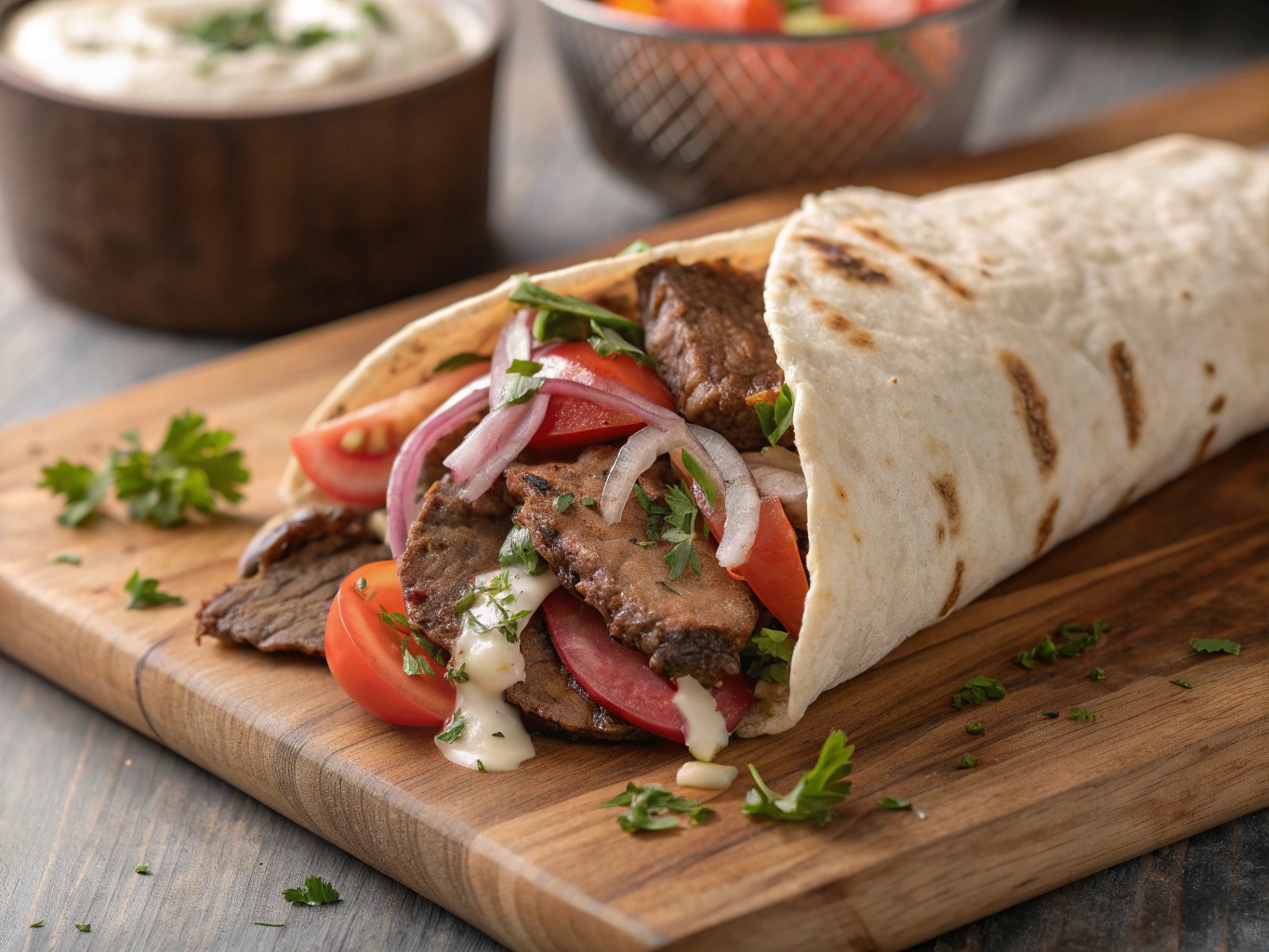Beef Shawarma Wrap